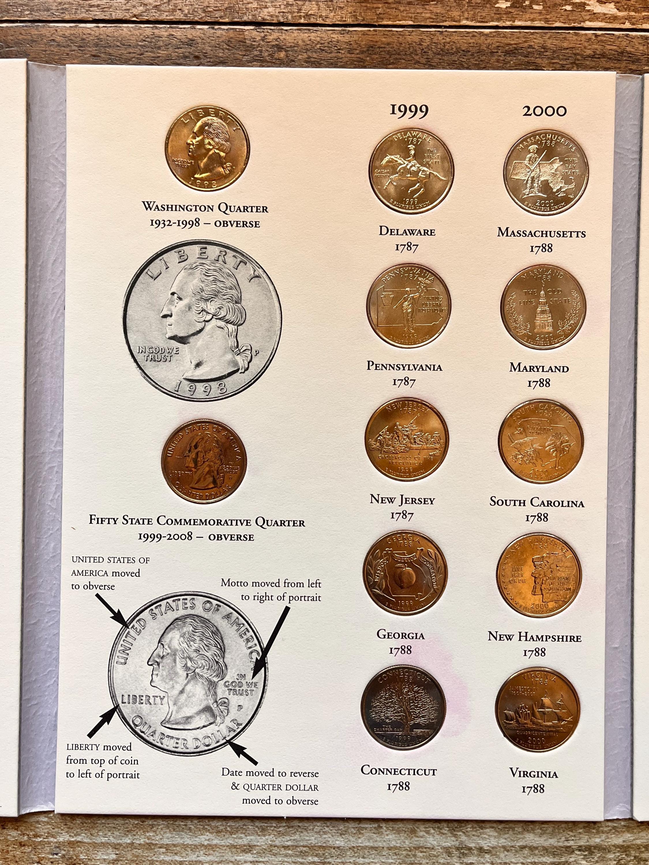 米国 50 州 25 セント硬貨コンプリート コレクション アルバム (コイン