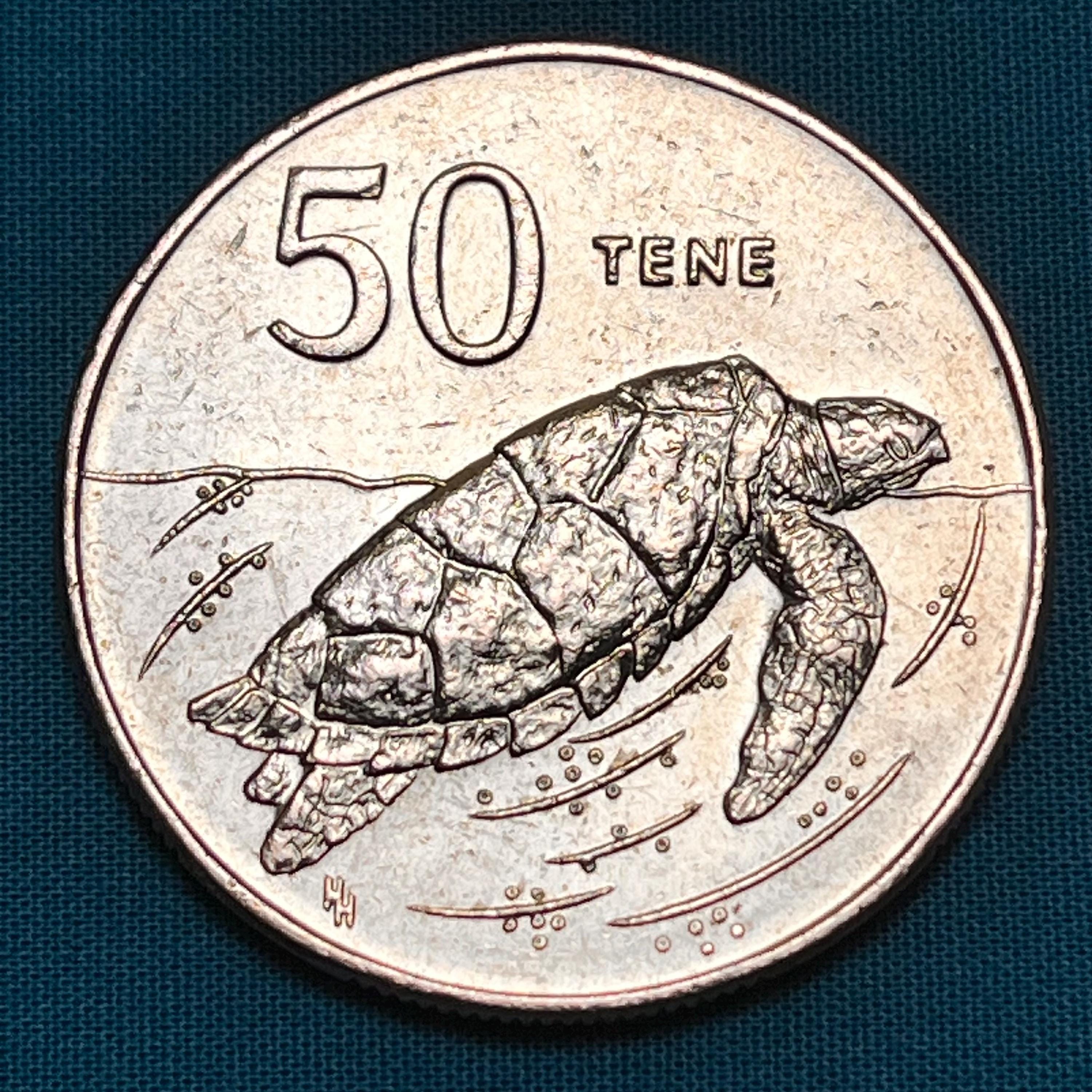 SINGLE Year (1988) Issue Cook Islands Hawksbill TURTLE Large 50