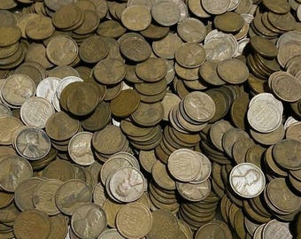 Full Pound of WHEAT Pennies with Multiple UPGRADE Options (Earlier Decades, San Fran, Steel, 1909)!