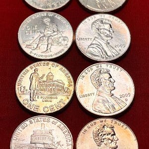 COLLECTOR&#39;S Lincoln BICENTENNIAL (2009) Penny Sets--CHOOSE 4 Coins (All Designs), 8 Coins (Phil/Denver), Half (25) or Full Roll of 50 Cents!