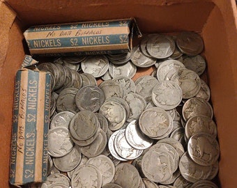 BULK Lot: Indian Head &quot;BUFFALO&quot; Nickels (Dateless)—Great Value!