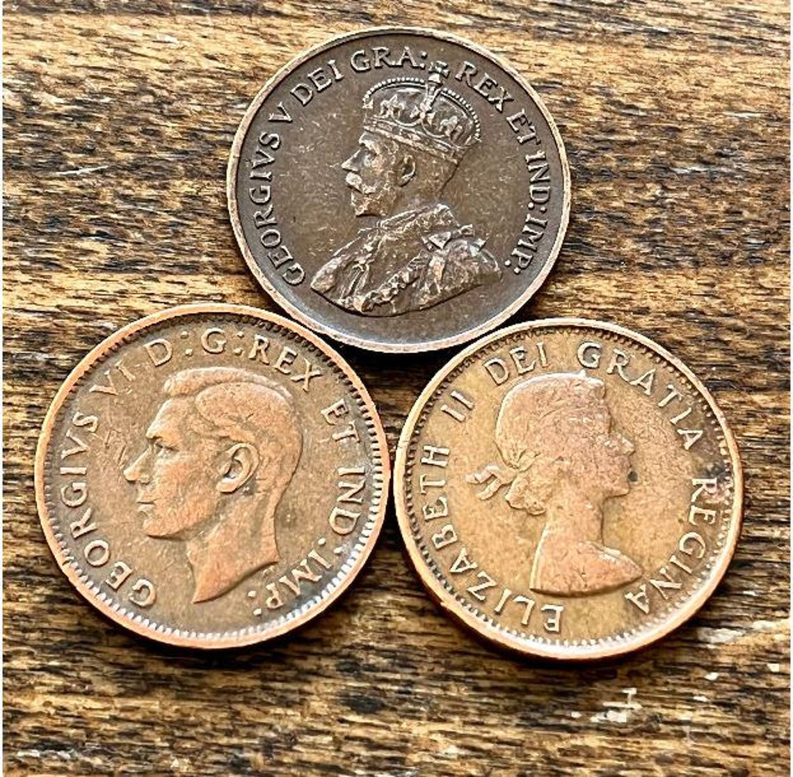 Canadian Royal Monarch Penny Roll (50)—several Types and Decades ...