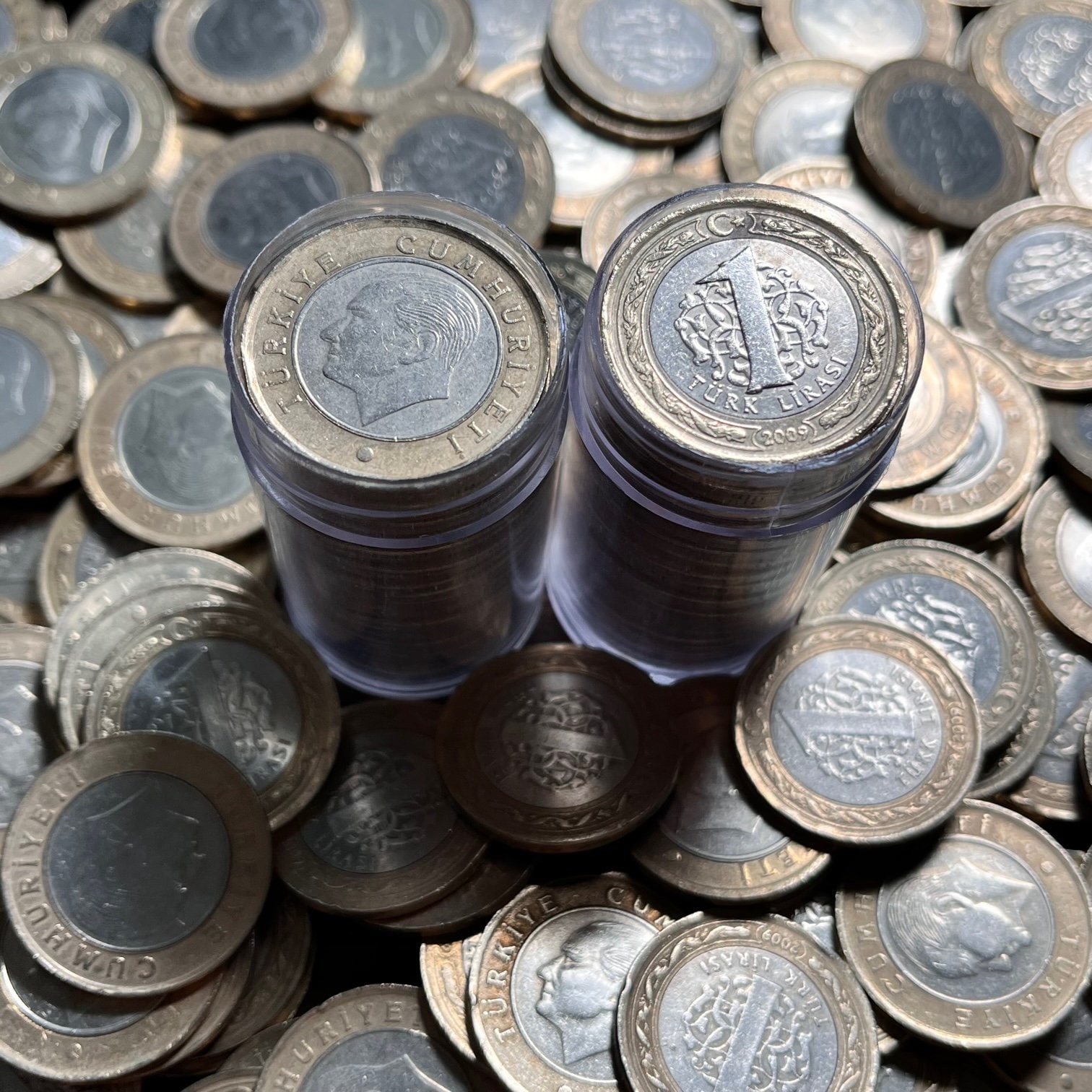 BIMETAL Vintage LIRA Coins from Europe/Middle East (TURKEY)—Choose 1, 2, or 3 Tubes!