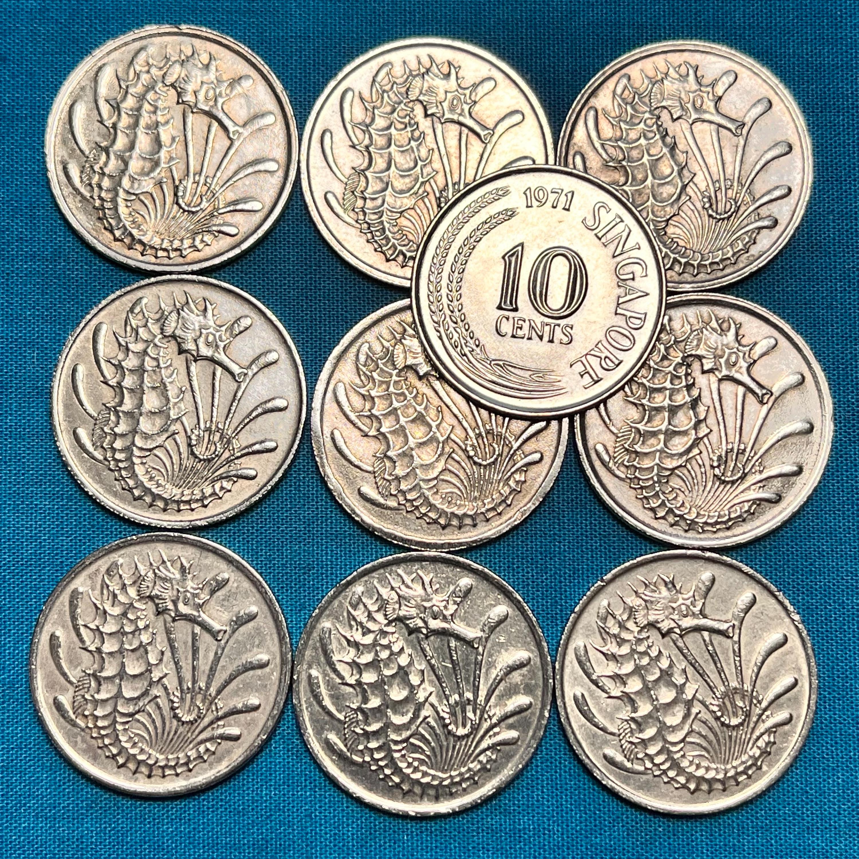 One SINGAPORE 10-cent Coin Featuring the Seahorse—various Years/high  Grade/shipping Included! - Etsy