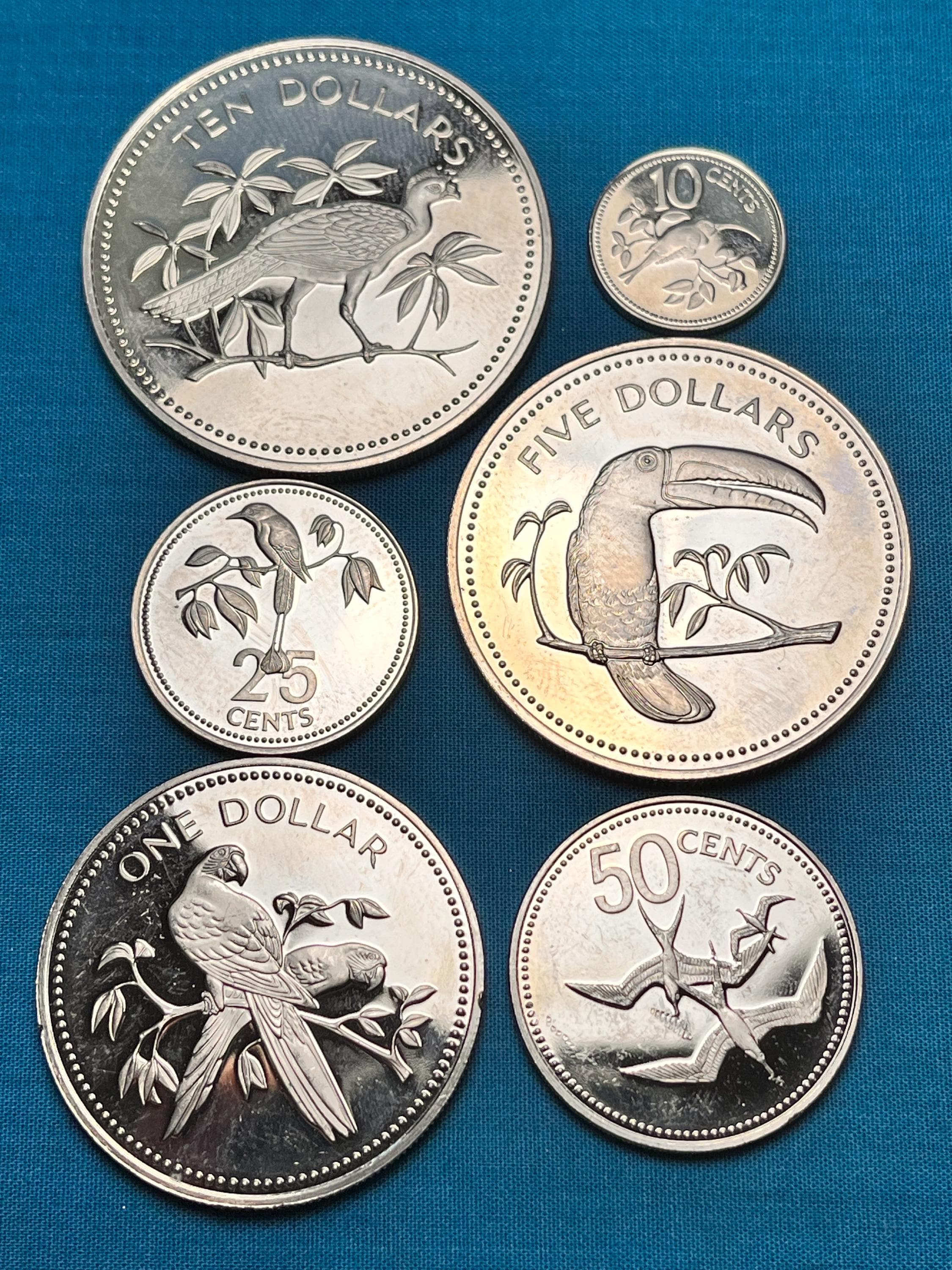 ベリーゼ　ベリーズ 1975年 プルーフ　セット ベリーズ ヴィンテージ (1975) プルーフ 5 コイン セット - 超低鋳造