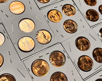 BRILLIANT, Uncirculated FINAL Years Wheat Cent Trio (1956-58) in Coin Flip—LIMITED Availability/Denver Mint/Free Shipping!