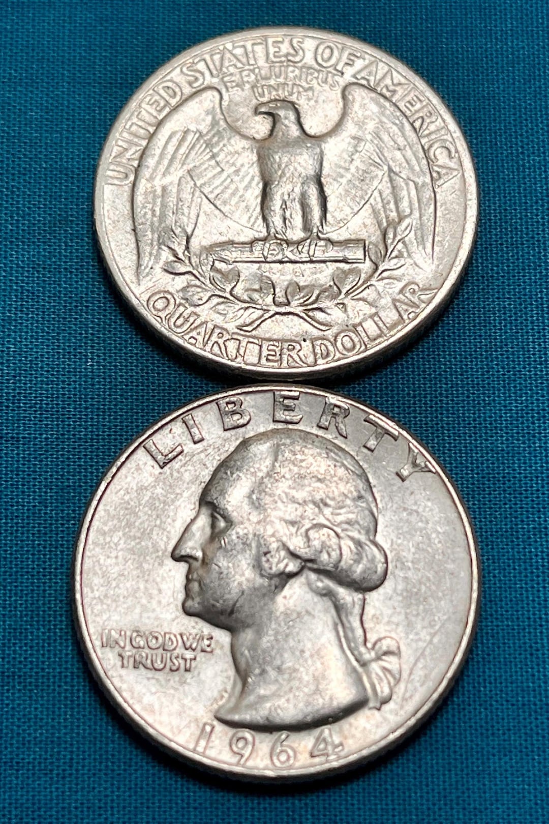 One LAST Year (1964) Issue SILVER Washington Quarter—limited