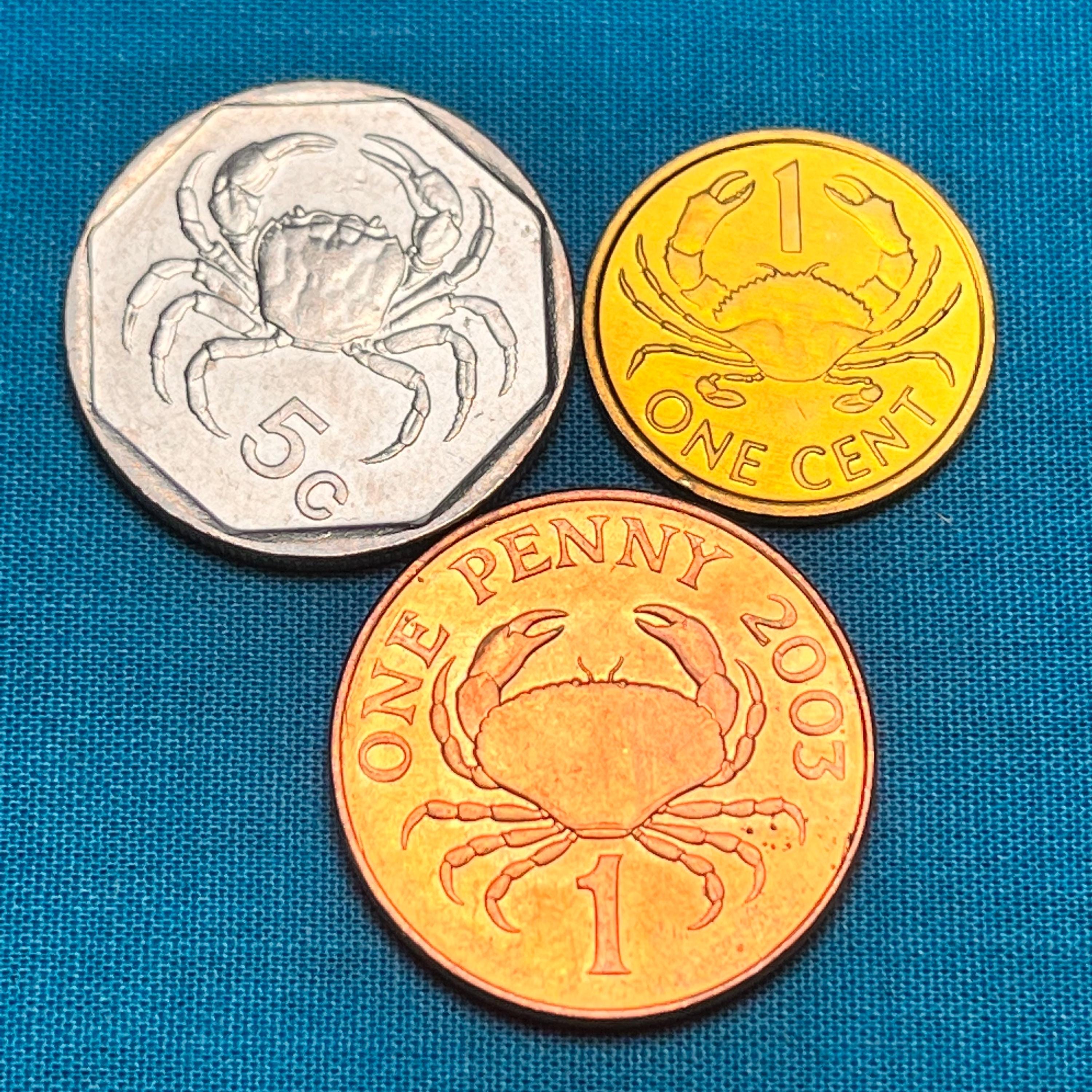 CRAB Coin Trio (bailiwick of Guernsey, Malta, Seychelles)—limited