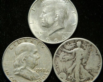 20th Century Customizable Silver Half Dollar Trio--Limited Time Free Shipping!