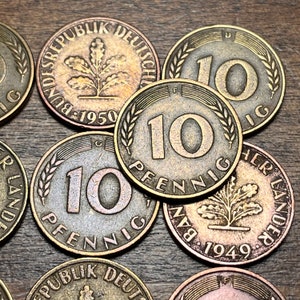 Old or New German 10 Pfennig (Dimes)—Shipping Included!
