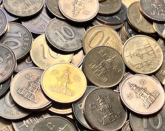 South KOREAN Pagoda Temple Brass Won Coins—Choose *7* Older or Newer (or FULL Mixed Roll)!