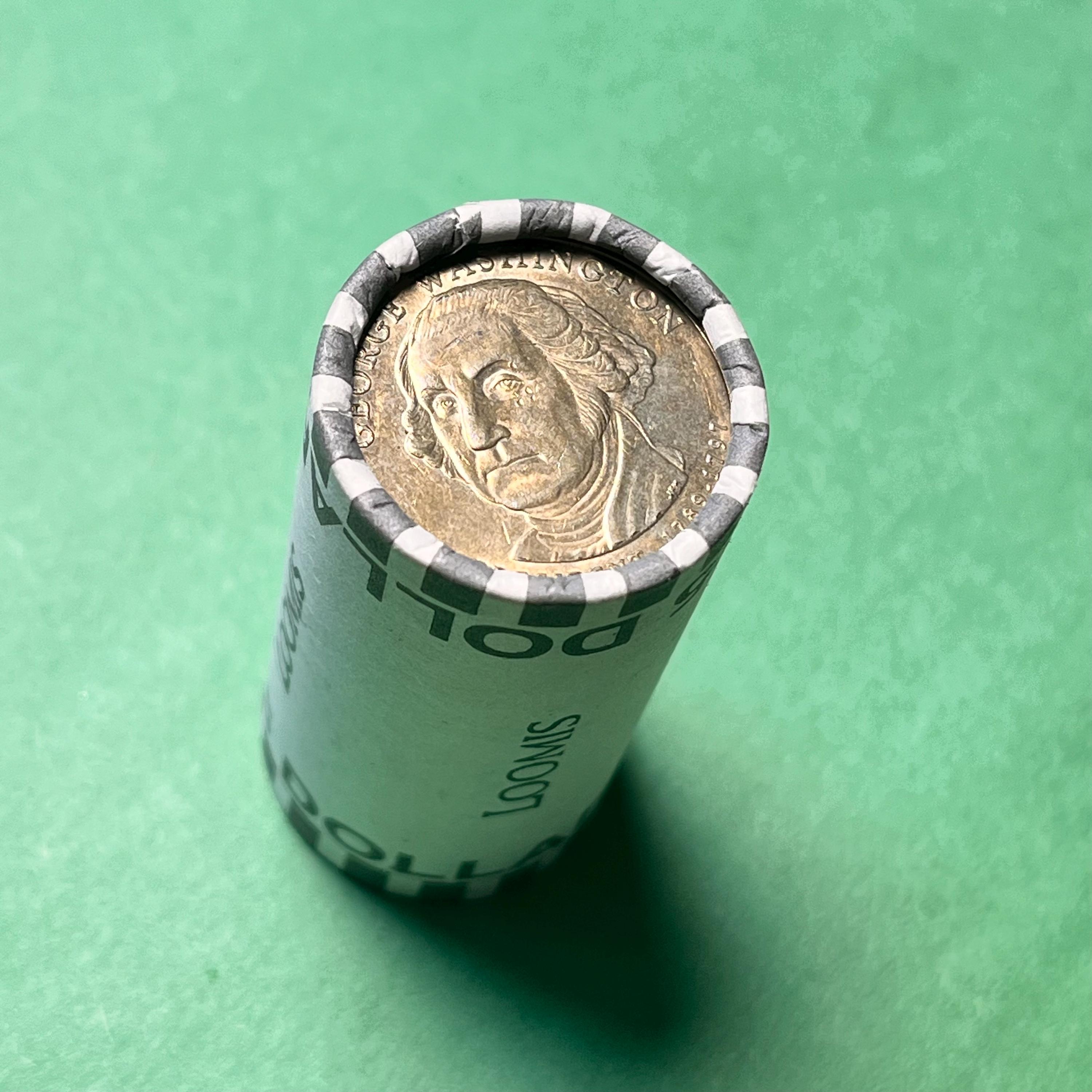 Sealed Bank Roll - $25 Face Value Loomis Federal Dollar Coins - Sacagawea & Susan B. Anthony