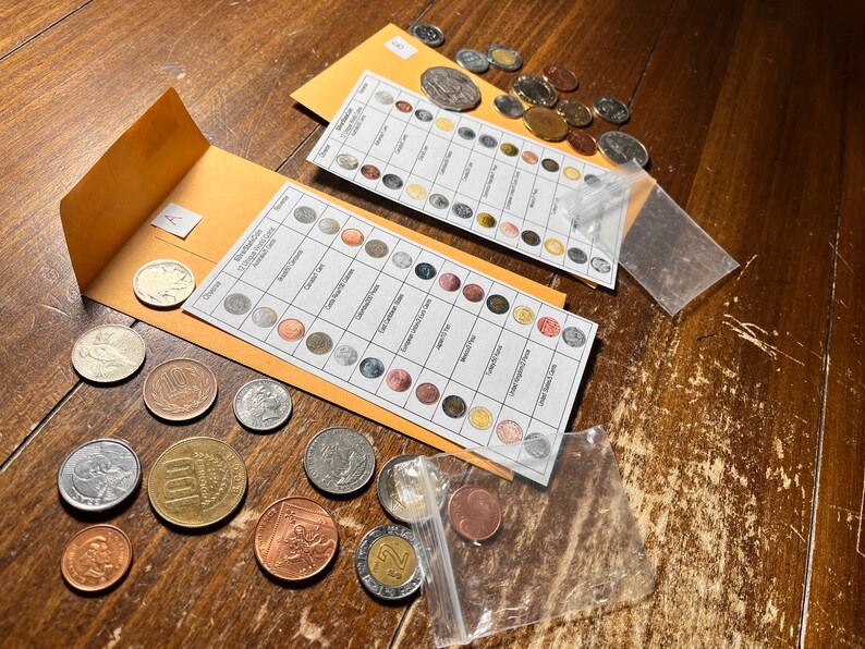 Illustrated 12 World Coin Sets—choose Lot A, B, or Both (shipping ...