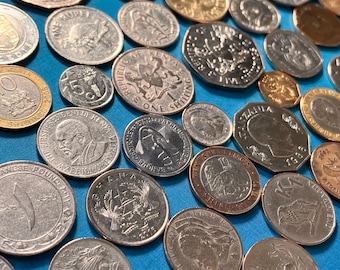 AFRICAN Vintage 20 Unique Coin Set in Drawstring Pouch (Kenya, Ethiopia, Liberia, Malawi, Ghana, Zambia, Nigeria, South Africa, etc.)!