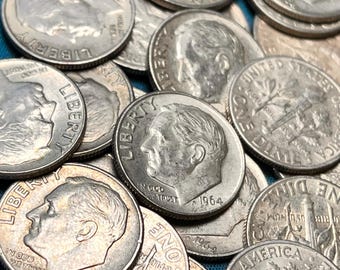 One LAST Year (1964) Issue SILVER Roosevelt Dime—LIMITED Availability/Higher Grade/Free Shipping!