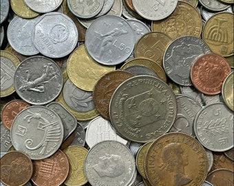 Half Pound Assorted World Coins with SIX Fun UPGRADE Options—READ for Details!