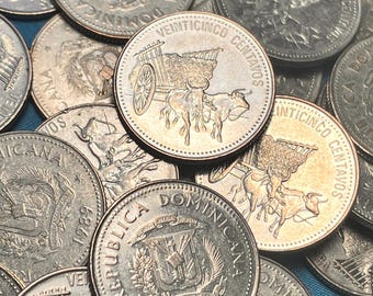 Dominican Republic Coins—Full Tube (36) Featuring Yoke of OXEN/Limited Availability!
