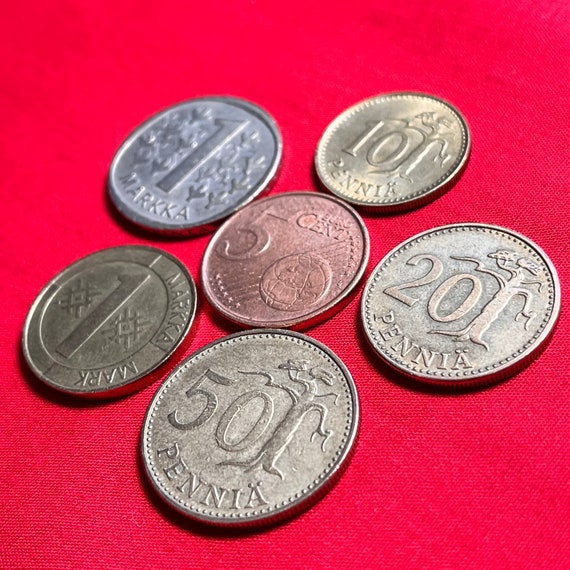 Finland/finnish (suomen) 6-coin Set Featuring Crowned