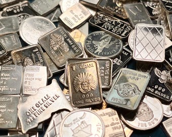 99.9% Pure SILVER Bullion Pieces (1 Gram)—CHOOSE How Many/FREE Shipping/Limited Availability!