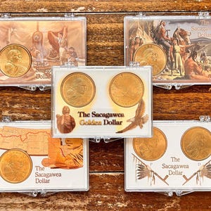 SACAGAWEA Year 2000 U.S. Golden Dollar Coin Gift Sets (5 Case Types)