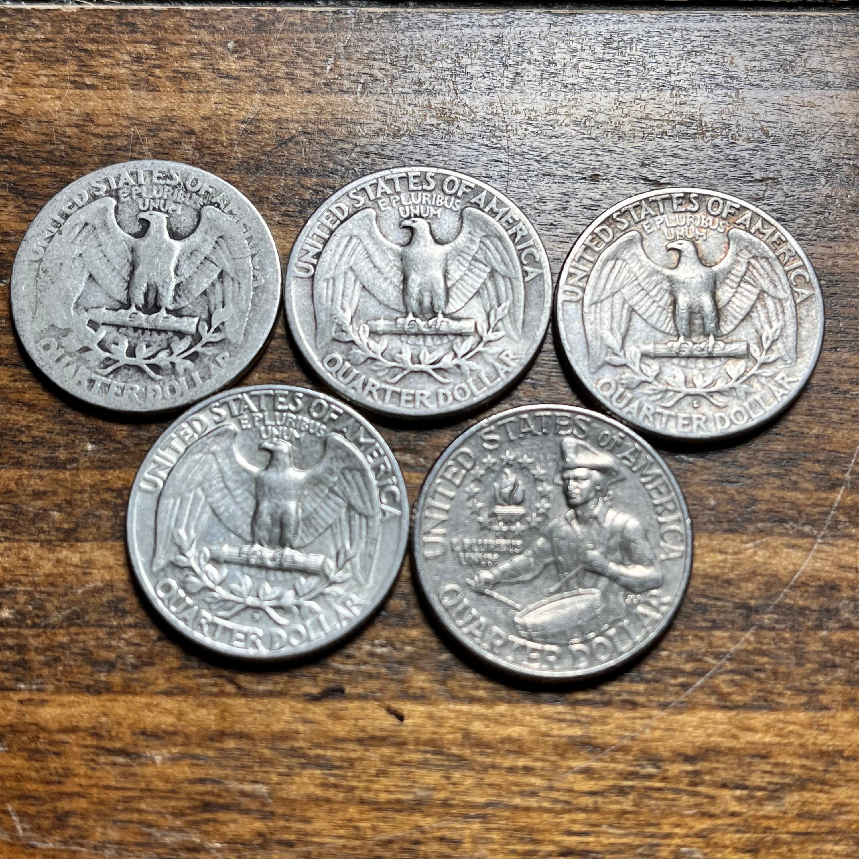 5 Decade SILVER and Bicentennial Washington Quarter