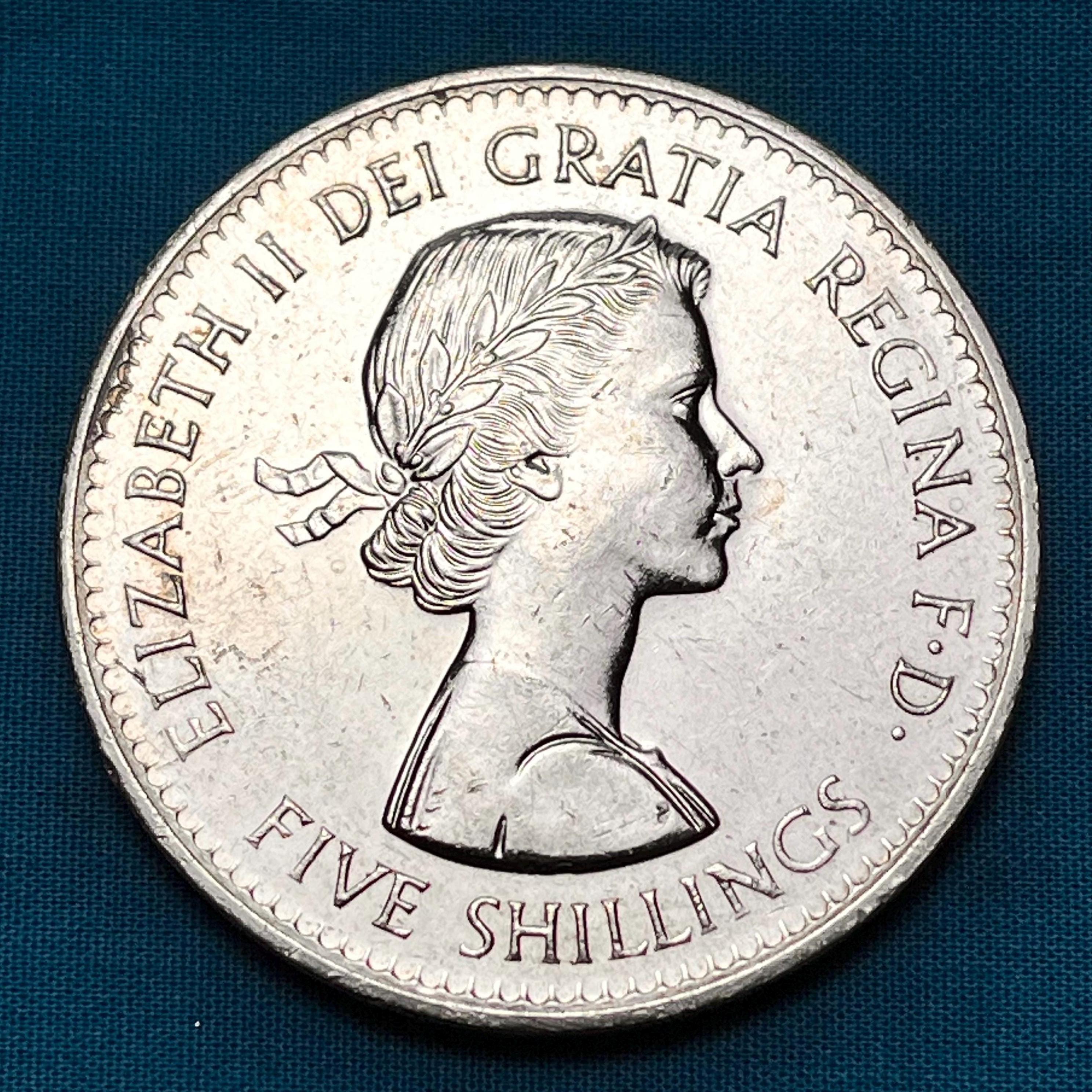 極めて少量の鋳造/単一年 (1960 年) 発行のエリザベス 2 世女王 5