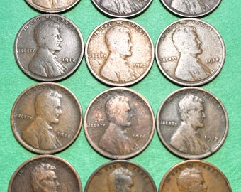 Lincoln Wheat Cent FIRST Dozen Years Collector Set (1909-1920 Philadelphia Mint)—Well-Circulated/LIMITED Availability!