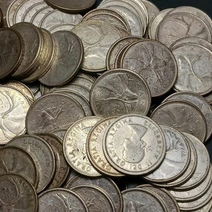 Monedas de plata por debajo del valor de fundición: 4 monedas de plata antiguas (0,80) de 25 centavos canadienses anteriores a 1968 con opción de mejora: ¡Oferta por tiempo limitado/Lea los detalles!