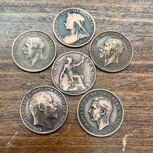 Set(s) of Old, Large, English* Pennies--Shipping Included (1, 2, or 3 Sets of 3 Unique--read description)!