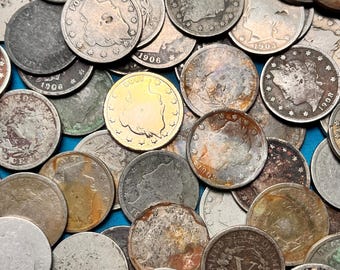 Liberty Head "V" U.S. Nickels--Fascinating Toned Culls (Sets of 10/See Images)--FREE Shipping/Limited Availability!