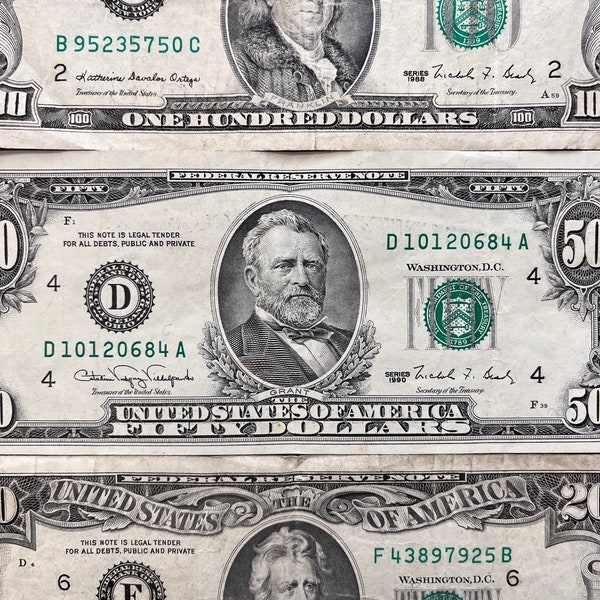 Old 100 Dollar Bills Etsy