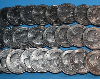 Full Tube (25) Susan B. Anthony Dollar Coins (or Mix-n-Match)!