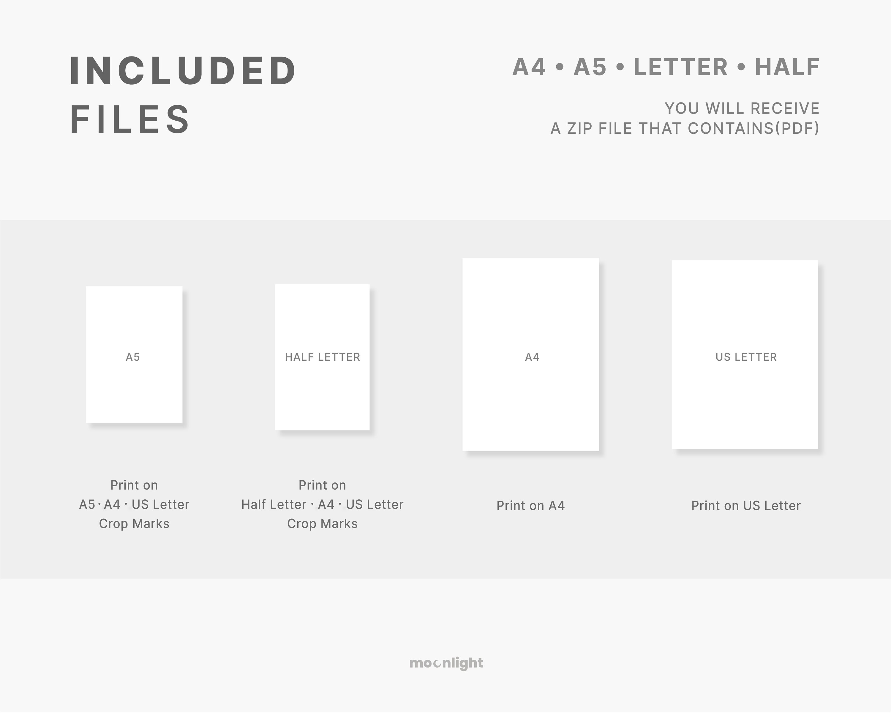 Check List A5 A4 US Letter Halfletter Size Inserts I Etsy Finland