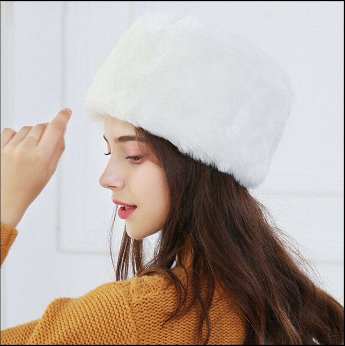 Women Fluffy Russian Hat Headband Faux Fur Hat Outdoor Winter Etsy