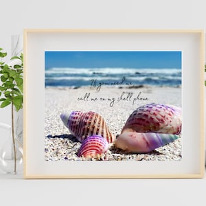 Call me on my Shell Phone, Downloadable Art, Art Prints, Printable Art, Quotes, Digital Art, Instant Download, Wall Art