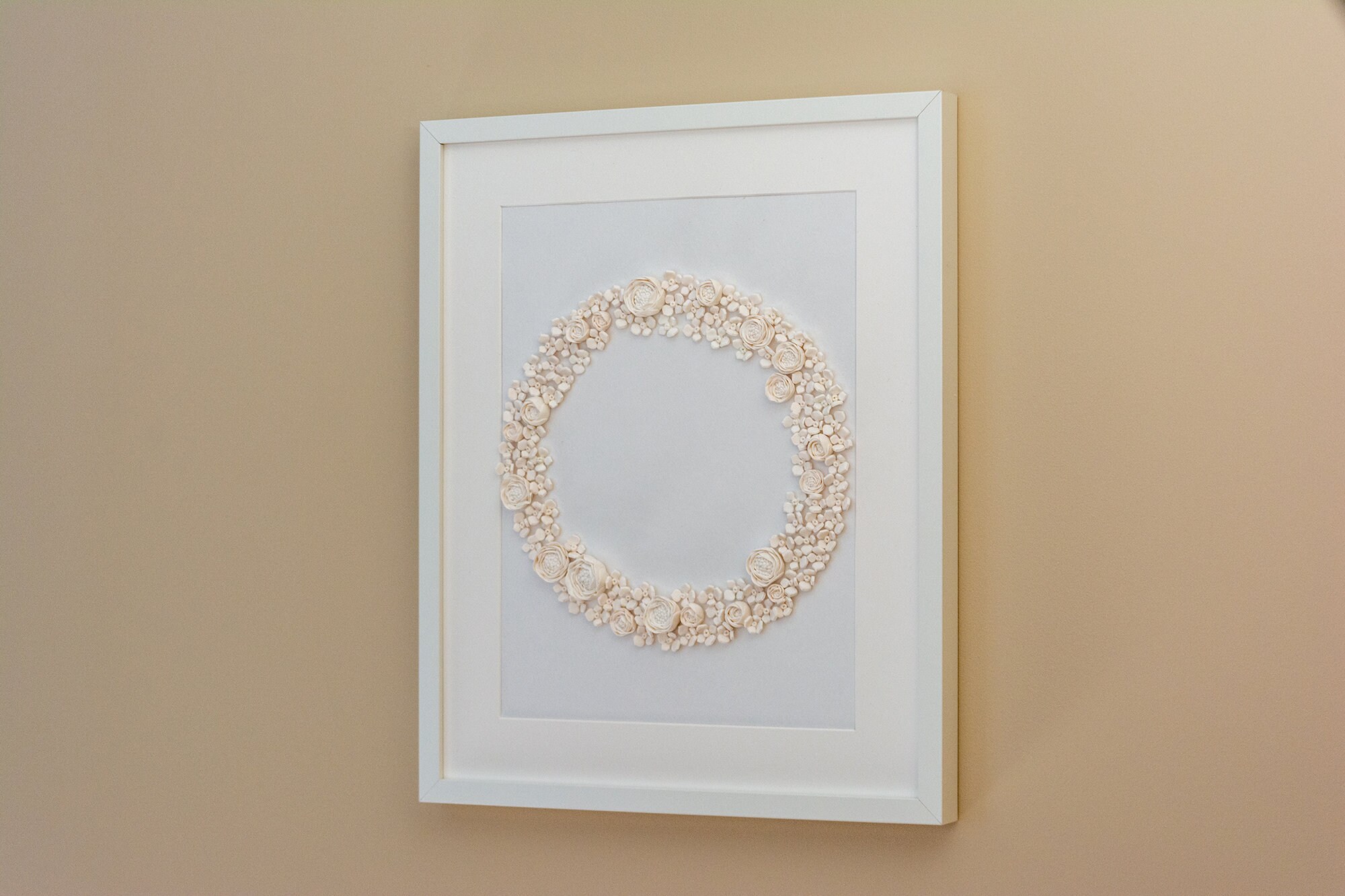 Keramik Wohnkultur weiß auf weiß Wandskulptur | Etsy