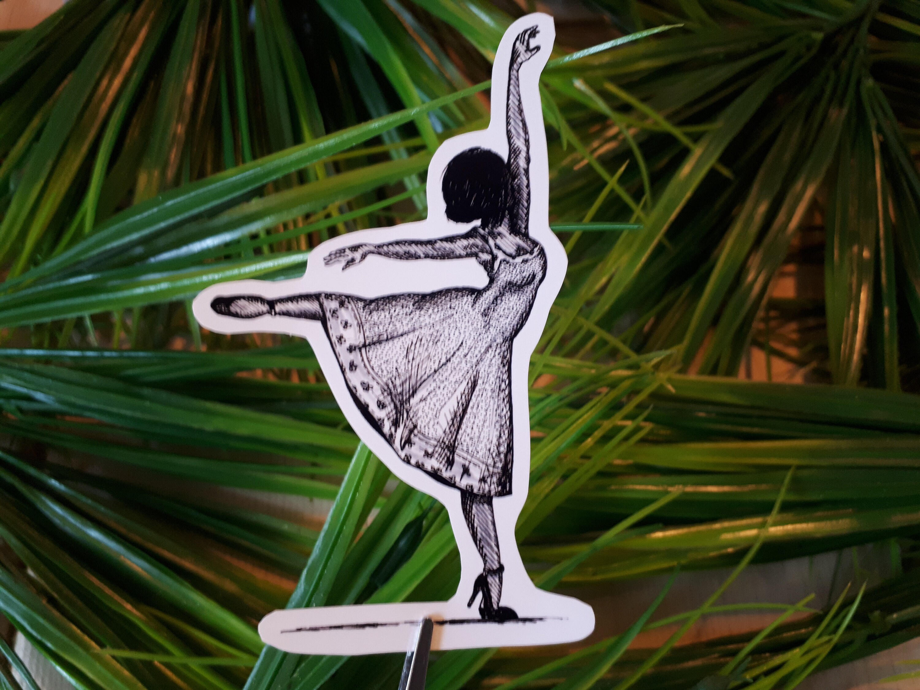 Dancer Glossy Vinyl Stickers Cute Waterproof Dancing Etsy
