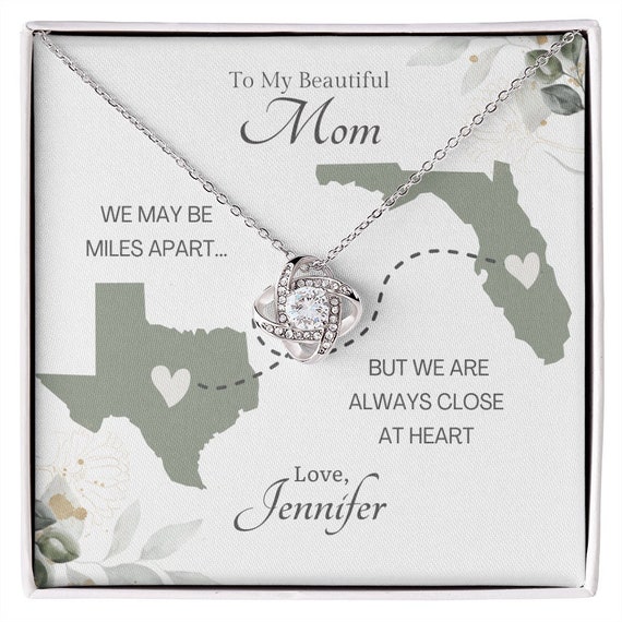 Gift For Mom From Daughter, Mother Daughter Long Distance Gifts, Miles  Apart But Close At Heart