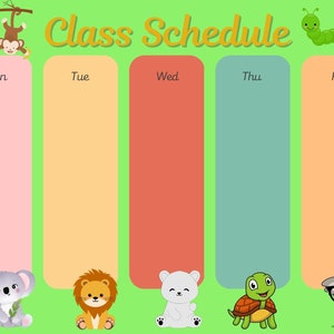 Classroom Schedule, Instant Printable Digital File,Student Planner Printable