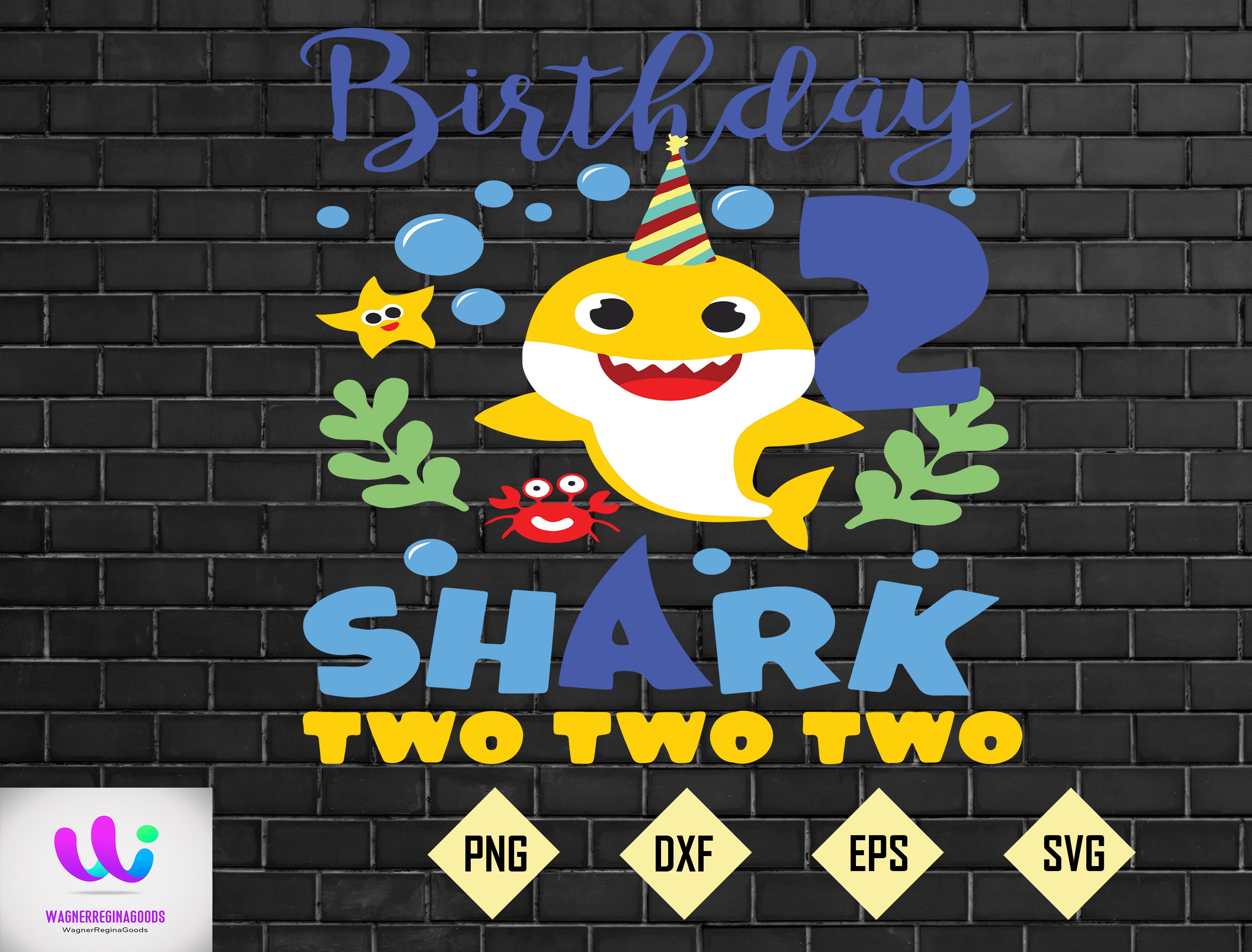 Free Free 205 Baby Shark 2 Birthday Svg SVG PNG EPS DXF File