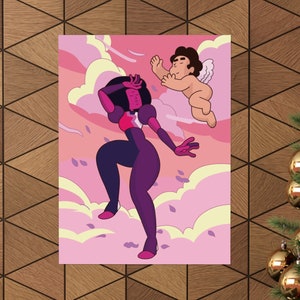 Garnet and Steven Painting - Steven Universe - Poster Print 18"x24"