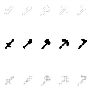 Alle Minecraft Tools Outline / Silhouette SVG Vector bestanden voor Cricut, Lasersnijden / Graveren | Ai, Svg, Dxf, Eps, Pdf, Png