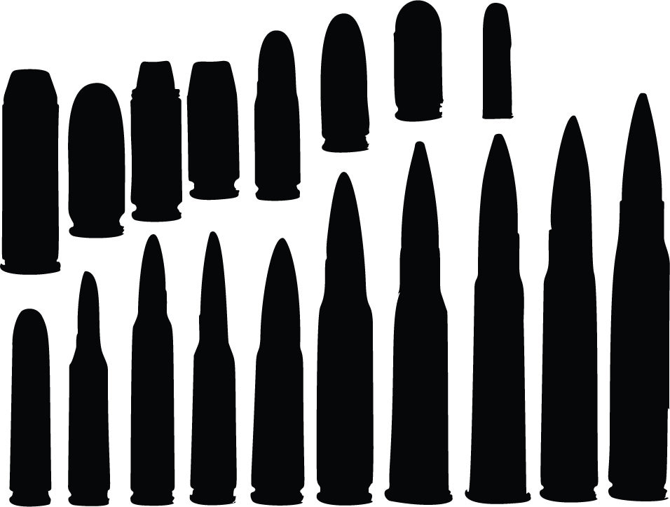 Ammo Bullets 50cal 9mm SVG Files for Cricut, Laser Cutting/engraving