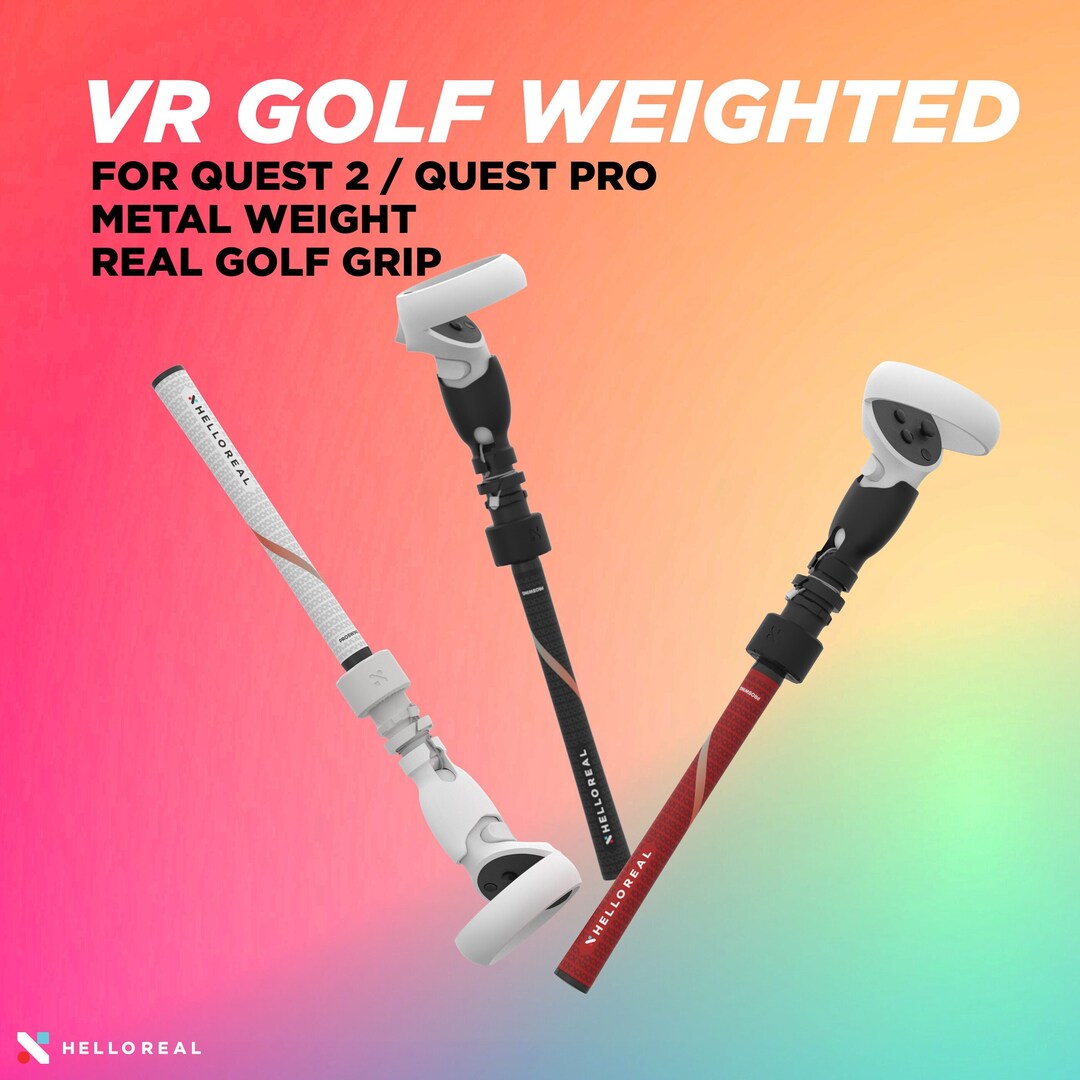 Quest VR Golf WEIGHTED Real Golf Grip Handle Accessory Proswing 2.0 VR