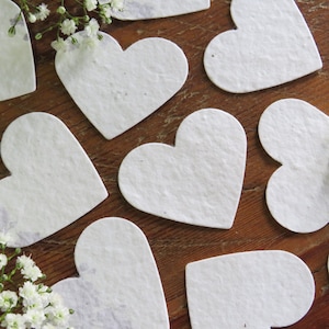 Bulk Seed Paper Hearts, Eco Friendly Paper Seed Hearts, Plantable Paper Hearts, Heart Shaped Seed Paper, Plantable Wedding Favours, Seeds