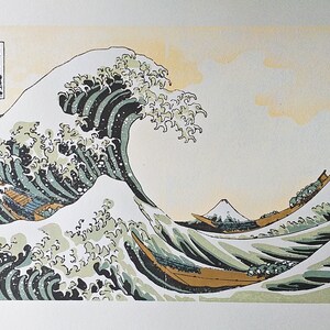 Make your own Japanese print A2 The Great Wave Off Kanagawa by Katsushika Hokusai image 4
