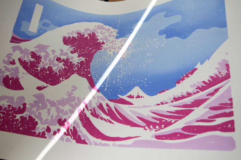 Make your own Japanese print A2 The Great Wave Off Kanagawa by Katsushika Hokusai image 10