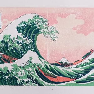 Make your own Japanese print A2 The Great Wave Off Kanagawa by Katsushika Hokusai image 2