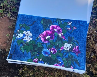 Greeting Card Kit - Morning Glories and Tree Frog by Katsushika Hokusai