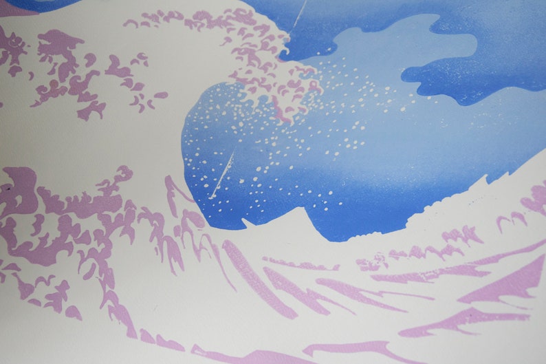 Make your own Japanese print A2 The Great Wave Off Kanagawa by Katsushika Hokusai image 7